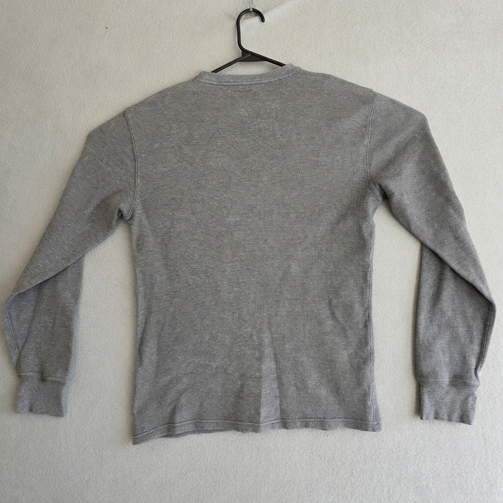 Polo Ralph Lauren Long Sleeve Thermal Shirt Crewneck Gray Men's Medium Pony Logo - Picture 2 of 16
